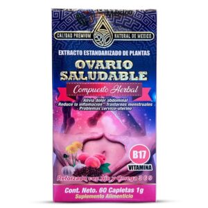 Suplemento Ovario Saludable 90 Capletas 1g. Reforzado con Ajo y Omega 3, 6, 9