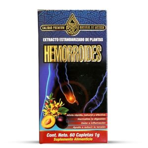 Hemorroides Suplemento 60 Caplets 1g. Natural de Mexico