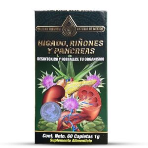 Higado, Riñones y Pancreas Suplemento 60 Capletas 1 g. Calidad Premium