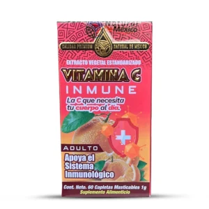 Vitamina C Inmune Suplemento 60 Capletas 1g. Natural de Mexico