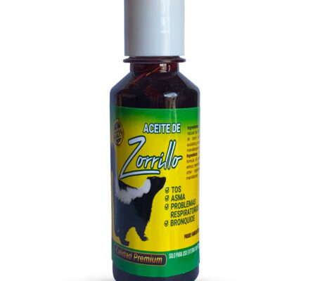 Aceite de Zorrillo - Aceite para el dolor. Para todo tipo de alergias y enfermedades del sistema respiratorio cómo: tos seca, tos con flema, bronquitis, alergia asmática, sinusitis, asma bronquial y resfriado común.