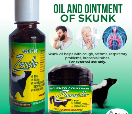 Aceite de Zorrillo - Aceite para el dolor. Para todo tipo de alergias y enfermedades del sistema respiratorio cómo: tos seca, tos con flema, bronquitis, alergia asmática, sinusitis, asma bronquial y resfriado común.