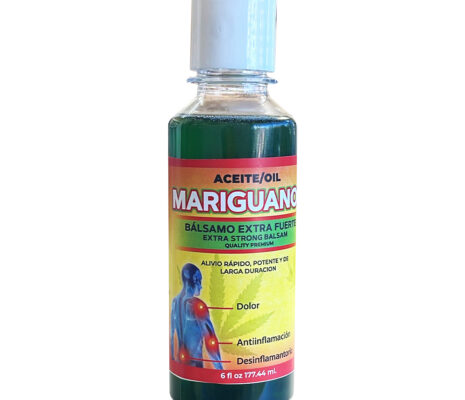 Aceite de Mariguanol - Oil. Para aliviar dolores e inflamaciones en el cuerpo; cuando se aplica sobre la piel puede reducir la hinchazón y el dolor. Ayuda en : • El Reumatismo • Artritis • Inflamación • Analgésico • Dolores Musculares • Dolor de Espalda.