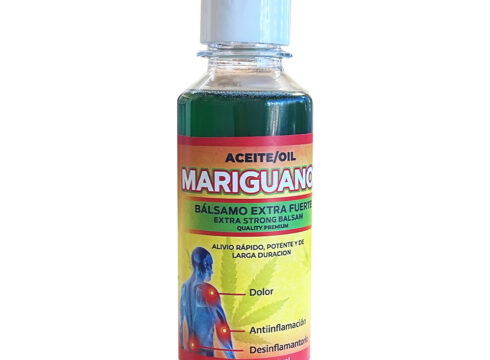 Aceite de Mariguanol - Oil. Para aliviar dolores e inflamaciones en el cuerpo; cuando se aplica sobre la piel puede reducir la hinchazón y el dolor. Ayuda en : • El Reumatismo • Artritis • Inflamación • Analgésico • Dolores Musculares • Dolor de Espalda.