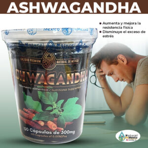 Ashwagandha Útil para mejorar la memoria y la concentración, así cómo para tratar la inflamación y el dolor muscular y articular.