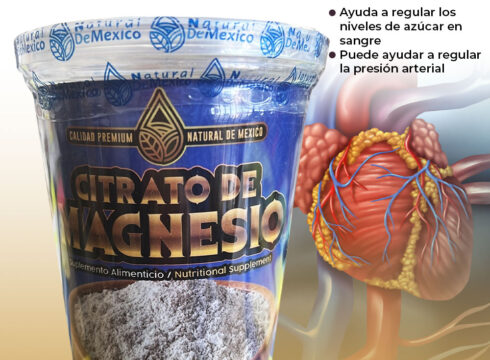 Citrato de Magnesio Es esencial para el funcionamiento normal del cuerpo y es importante para la salud ósea, cardiovascular, nerviosa y muscular.