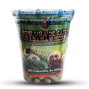 Noni, Uña de gato, Guanabana y Moringa