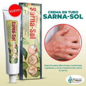 SARNA -SOL Crema en tubo Soporte para afecciones cutáneas, capilares y otras condiciones como sarna.